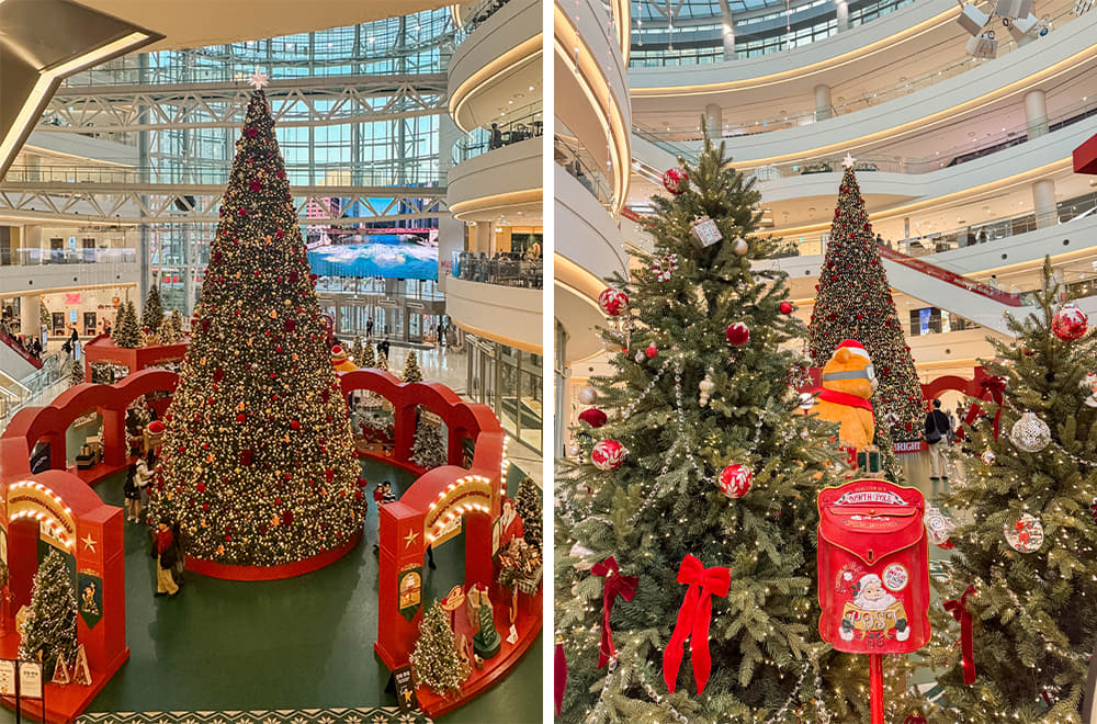 Tree space filled with year-end atmosphere indoors in Seoul